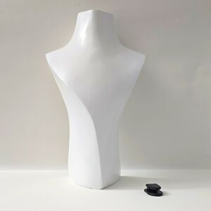 Heavy Vintage White Necklace Display Bust for Women